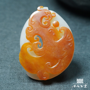 【尚品玉堂】苏工新疆和田玉籽料老熟红皮仿古凤凰玉挂件吊坠