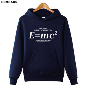 红韩冬季厚款纯棉卫衣超柔绒爱因斯坦相对论物理学量子理工男公式