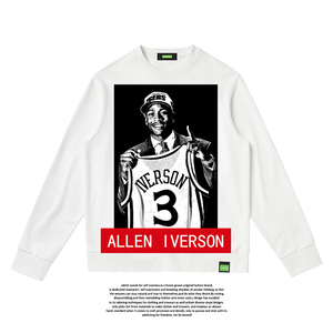 阿伦·艾弗森Allen Iverson 艾佛森篮球运动休闲圆领卫衣外套男装