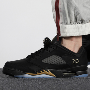 nike耐克jordan篮球鞋男鞋女鞋秋季新款aj5黑金情侣运动鞋dj1094