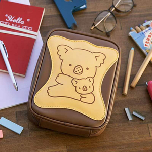 文具盒盐系大容量男女生卡通可爱小熊印花中学生学习铅笔收纳笔袋