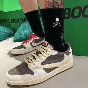 【包邮】aj1鬼脸倒钩反钩travisscott骷髅头mmj搭配球鞋潮流袜子