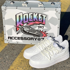 nike air force1 af1 全白绷带蜡制鞋带白武士低帮球鞋定制custom