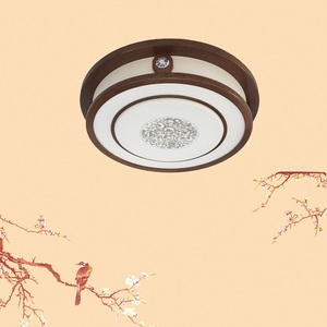阿尼玛乌檀木客厅灯亚克力餐厅灯具新中式卧室阳台led圆形吸顶灯