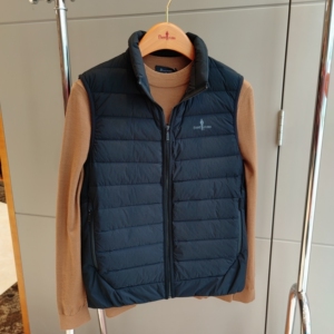 比音勒芬专柜正品秋冬装男装羽绒马甲背心立领黑色休闲364200310