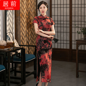 东方贵族改良唯品会品牌女装专柜正品崔万志旗袍2022年新款旗舰店