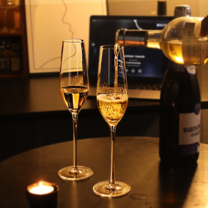 微醺香槟杯高颜值玻璃高脚杯套装葡萄酒杯子家用网红水晶起泡酒杯