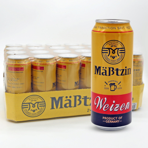 德国麦士汀小麦啤酒原装进口白啤酒500ml*24罐装整箱啤酒8听