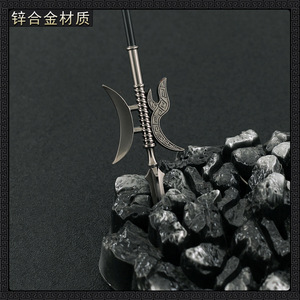 薛仁贵传奇电视剧周边薛仁贵方天画戟22厘米金属武器摆件模型礼物