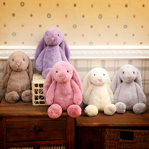 网红安抚布娃娃儿童玩偶可爱垂耳兔子毛绒玩具小白兔公仔生日礼物