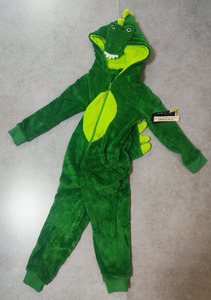 包邮 外贸原单儿童冬季珊瑚绒连体家居服 鳄鱼造型演出表演服