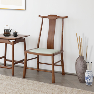 椅子简中式设计卯榫现代实木明式官帽椅太师椅新中式成人餐厅餐椅