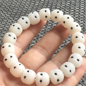 新款阿呆热销白玉菩提根雕刻阿呆手串呆呆酋长团手链男女文玩佛珠