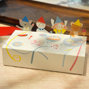 儿童卡通饼干棒棒糖果包装盒伴手礼盒生日派对party礼物盒子 10个