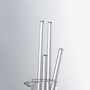 高硼硅玻璃棒10 15 20cm实验室用实心圆头透明耐高温搅拌棒引流mm