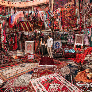 北欧民族风摩洛哥波斯地毯客厅卧室床边垫美式乡村复古土耳其地毯