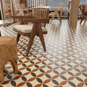 摩洛哥复古花砖 餐饮店餐厅防滑地砖火锅店瓷砖咖啡店花片砖200mm