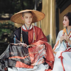 l正版汉服出租 汉风吟 无相 明制圆领袍褶裙 男女情侣款和尚 厦门