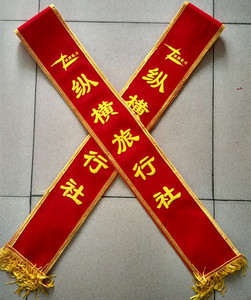 绶带定制平绒发泡字礼仪带成人学生儿童授带订做空白荣誉带迎宾带 
