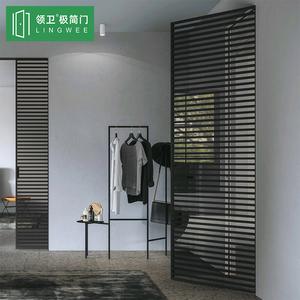 极窄铝合金卫生间门厕所门极简轻奢玻璃门格栅门定制平开门厨房门