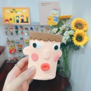 搞怪憨憨男孩个性创意diy超轻粘土笔筒玩具中性黏土橡皮泥手工