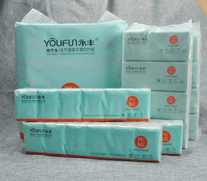 "youfun永丰"纯竹本/布质原色竹纤维面巾纸家庭装