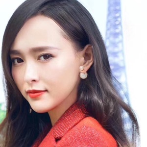 唐嫣明星同款耳环2022年新款潮女珍珠纯银耳钉设计感时尚小众气质