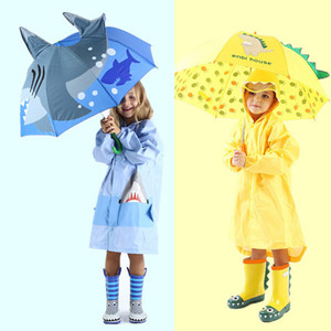 儿童雨衣加厚雨披男女童幼儿园小孩宝宝立体卡通学生反光条收纳袋