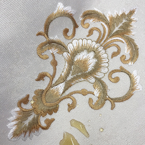 腾飞墙布 无缝刺绣墙布 蚕丝无纺布高精密丝绸壁布简欧新中式墙衣