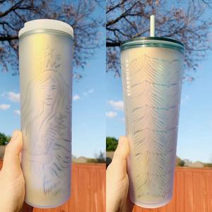 美国Starbucks星巴克50周年庆塑料环保热饮冷饮吸管杯水杯随手杯