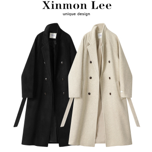 XinmonLee今年流行中长款毛呢外套女士秋冬季新款加厚高级感大衣