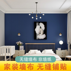 客厅淡蓝色墙布图图片