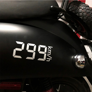 新款299时速飙车极速改装贴 汽车油箱盖三角窗贴纸摩托电动车贴纸