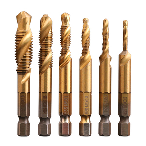 三合一复合丝锥钻头 丝攻高速钢螺旋机用丝锥 六角柄钻攻倒角一体