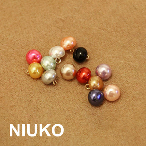 NIUKO 精致高档小馒头珍珠纽扣真丝衬衫绝配钮扣尼龙塑胶珠光扣子