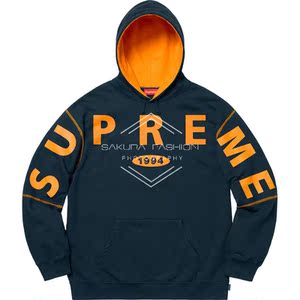 supreme 19ss spread logo sweatshirt麒麟臂 拼色 连帽卫衣 帽衫