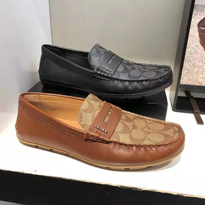 coach蔻驰男士休闲鞋豆豆鞋懒人一脚蹬轻盈透气乐福鞋时尚百搭