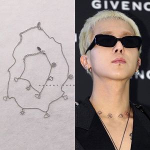 winner宋旻浩mino同款天气防纹身图案项链手链logo套装个性气派乐