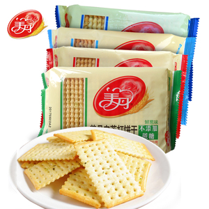 北京美丹白苏打饼干118g*8袋经典款鲜葱味咸味代早餐即食食品零食