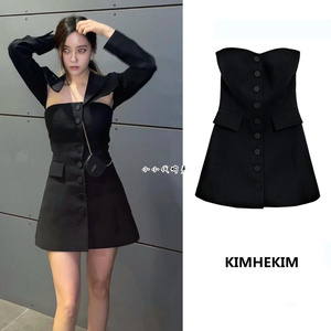 001人付款天猫[新季]kiminte kimhekim 2022早春新品女印花棉质混纺