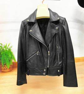 佟二堡皮衣女真皮短款