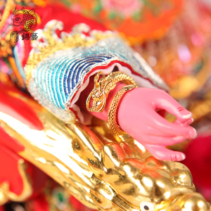 小号软身神像手镯装饰用品妈祖龙凤金色手环饰品首饰宫庙礼品回礼