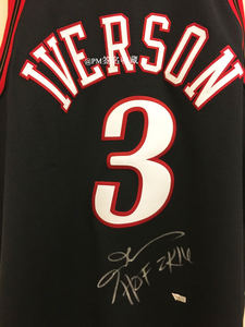 艾弗森亲笔签名球衣au球员版76人 iverson艾弗森签名球衣篮球服