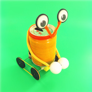 易拉罐机器人环保小发明 科学手工作业diy科技小制作铁罐外星人