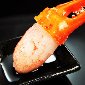 阿拉斯加鳕蟹蟹钳肉 雪蟹去壳半壳螃蟹脚蟹腿肉二本爪1kg带冰包邮