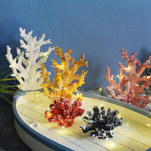地中海风格树脂假珊瑚树装饰摆件水族箱造景海洋风主题装饰品摆设