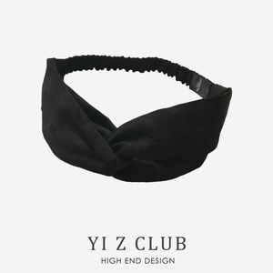 Yi Z CLUB 日韩复古文艺ins风绒面洗脸发箍外戴束发带头饰品0.02