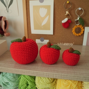 小九麻麻diy平安夜苹果挂件材料包手工毛线钩针编织圣诞礼物成品