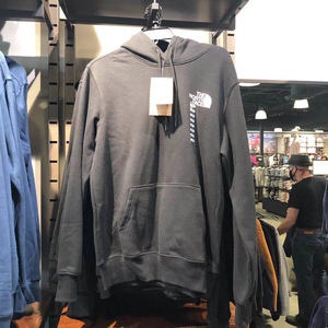 美国代购 the north face北面男士后背logo加绒套头卫衣