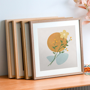 字画装裱框外框国画书法框架实木相框正方形画框挂墙定制任意尺寸